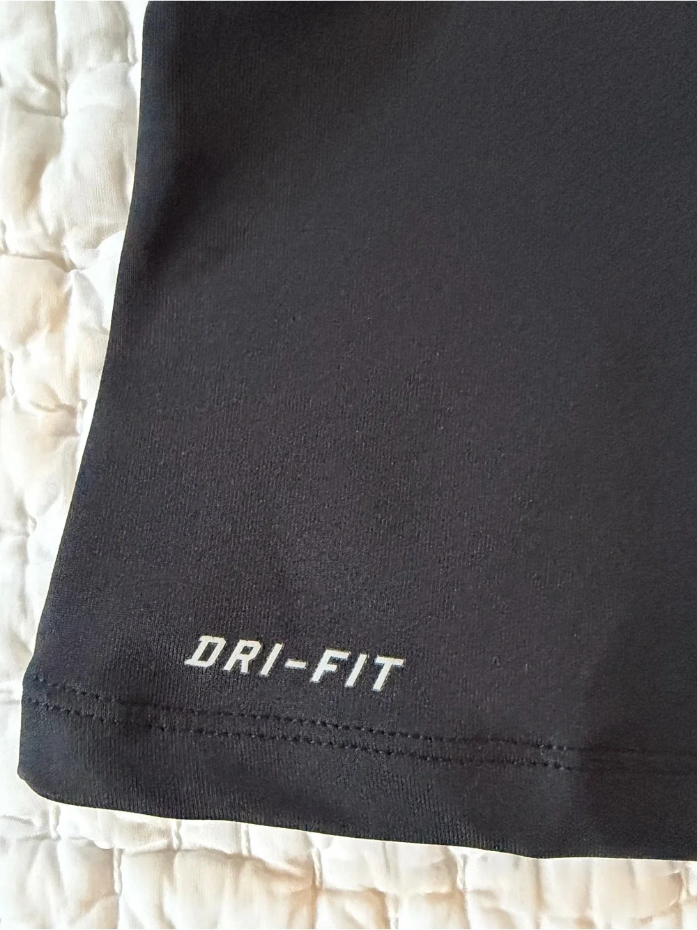 Nike Dri-Fit Black Workout Racerback Tank Top with White Trim